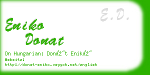 eniko donat business card